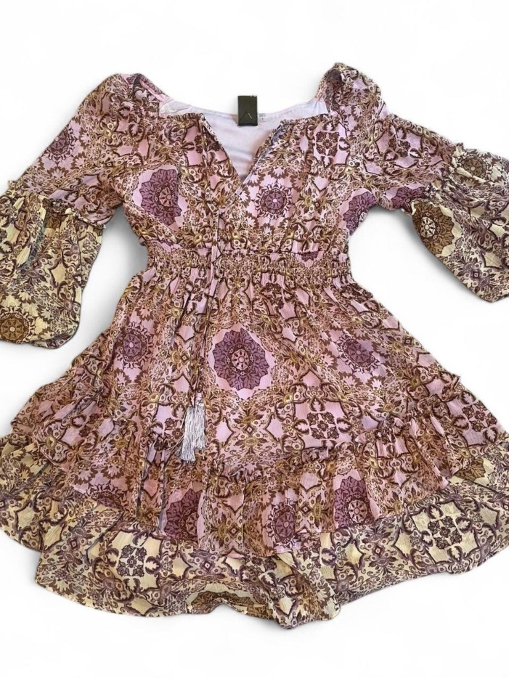 Taylor Bohemian Paisley Mini Dress size 12P